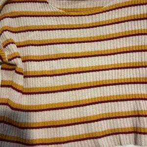Wild Honey Striped Sweater - Cream, Yellow, Red